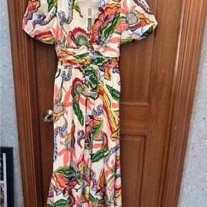 FARM Rio Colorful Floral Midi Dress